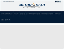 Tablet Screenshot of metrostarproperties.com